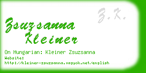 zsuzsanna kleiner business card